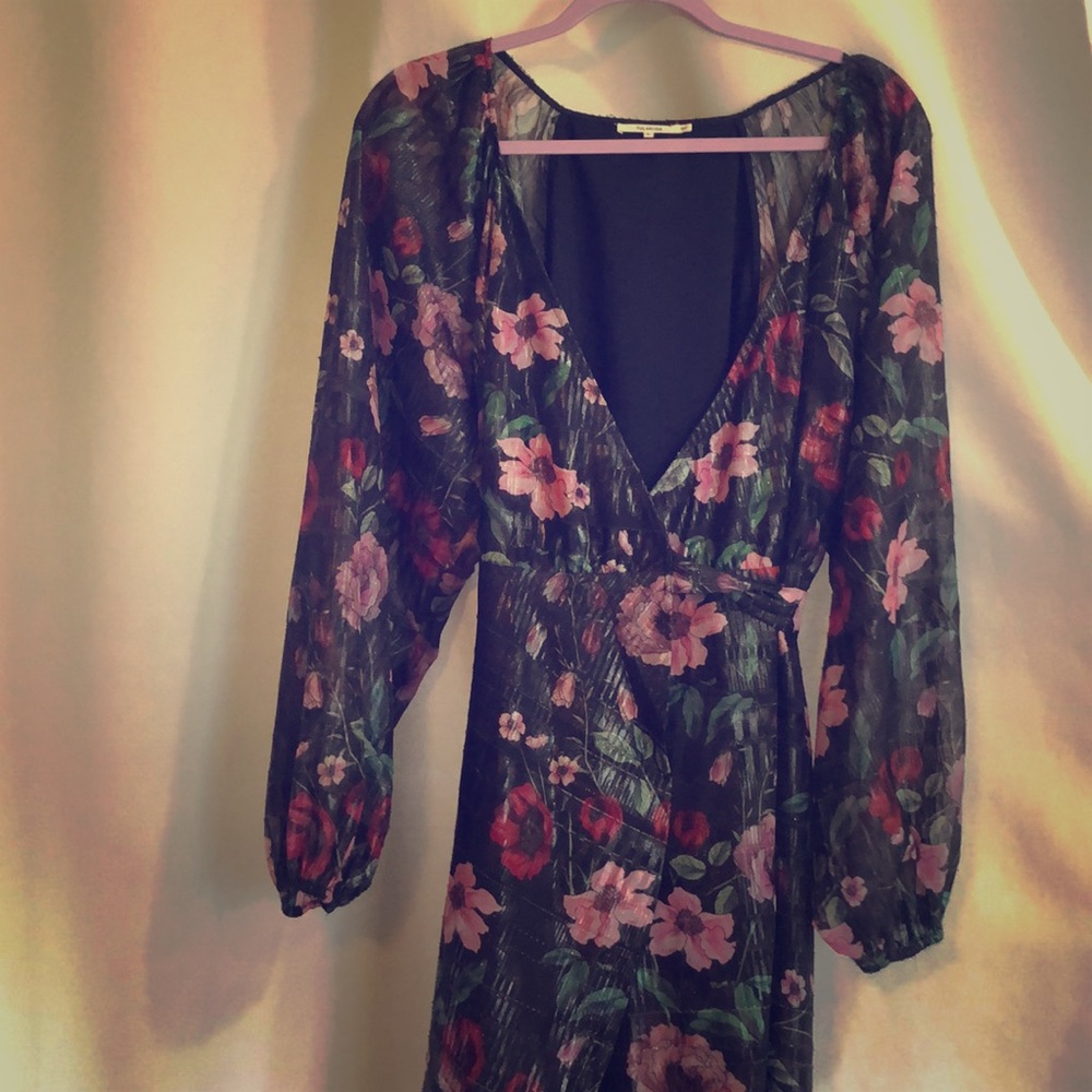 Tularosa wrap dress long sleeve